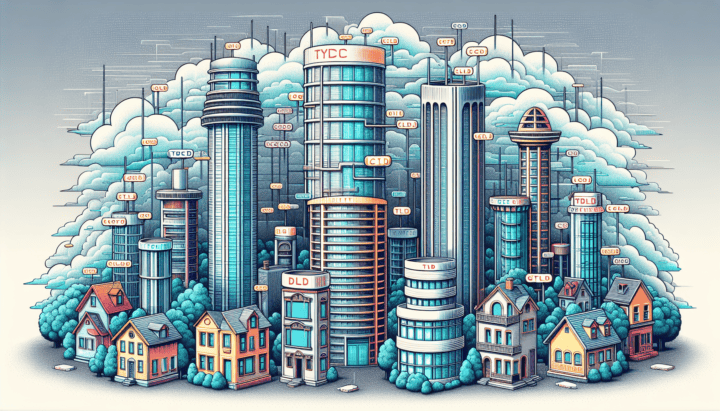 Illustration of various types of domain names