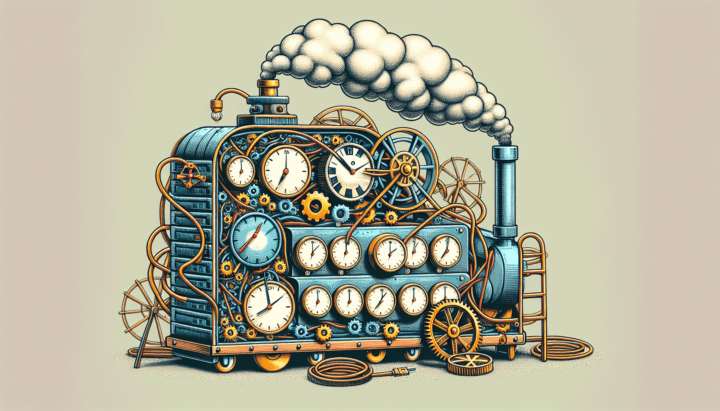 Illustration of a server with slow processing speed leading to slow TTFB